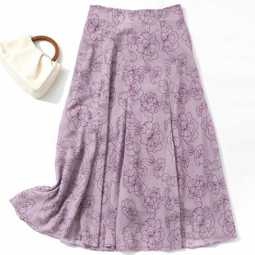 Dazy Floral Printed A-line Skirt